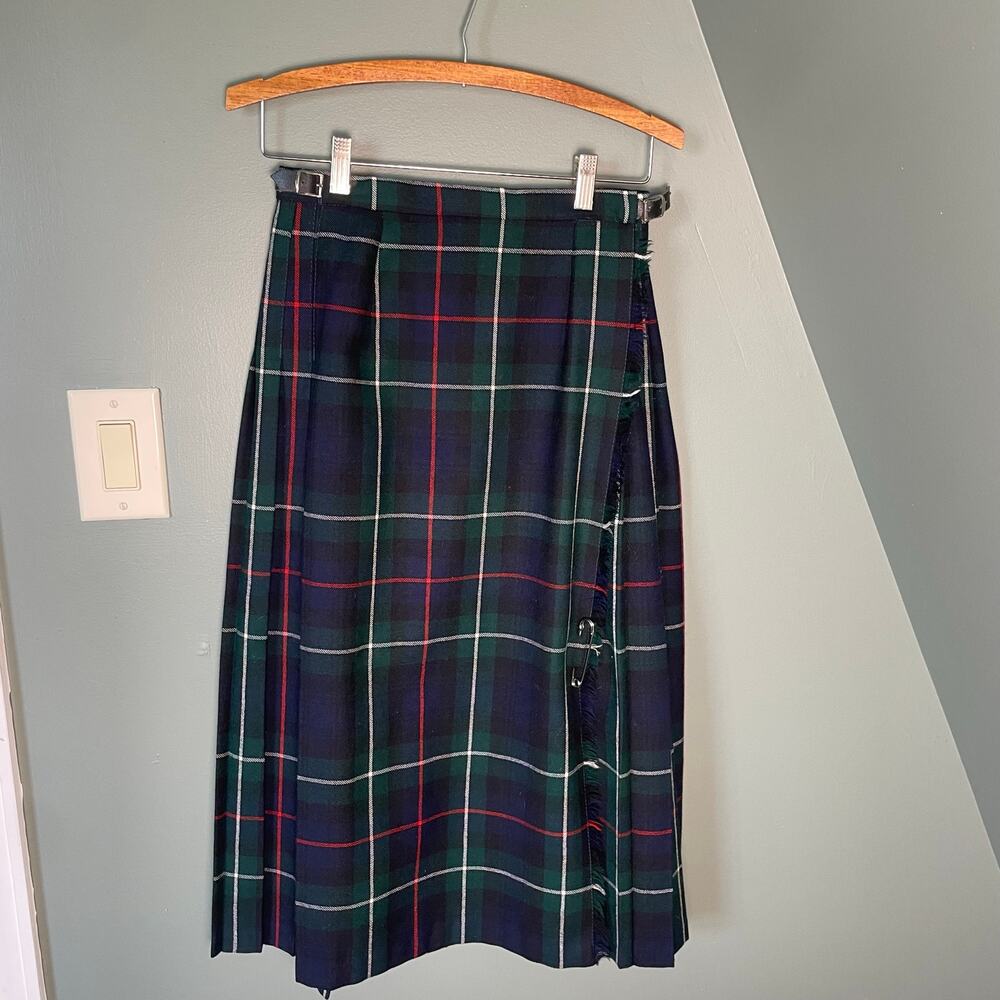 Vintage Oneil Dublin Wool Plaid Skirt/Kilt Great condition.
